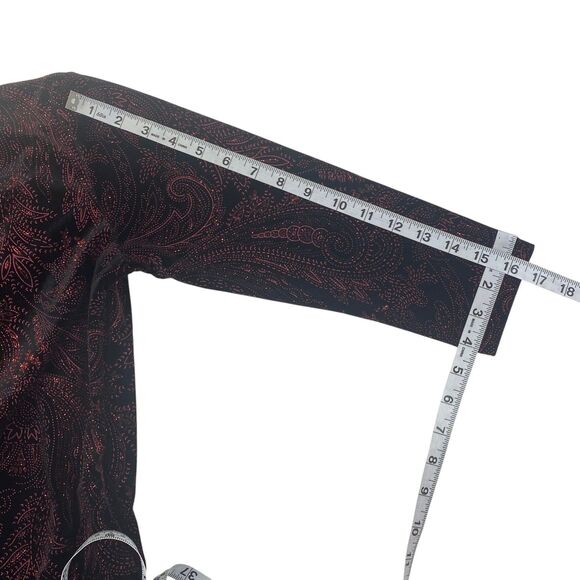 Vtg Y2K Notations Top | SP | Black Velvet Red Glitter | Whimsigoth Fairy Grunge - Picture 7 of 8